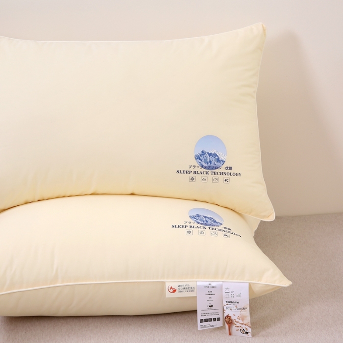 91家纺网 家纺一手货源 找家纺 赛格时代  2025A类全棉大豆枕-单边舒适枕（山峰黄）