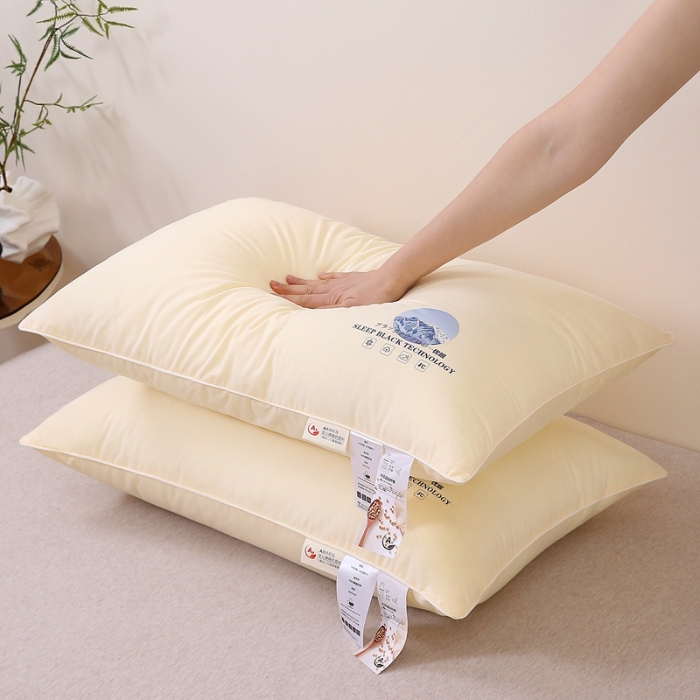 91家纺网 家纺一手货源 找家纺 赛格时代  2025A类全棉大豆枕-单边舒适枕（山峰黄）
