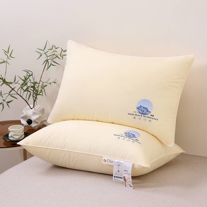 91家纺网 家纺一手货源 找家纺 赛格时代  2025A类全棉大豆枕-单边舒适枕（山峰黄）