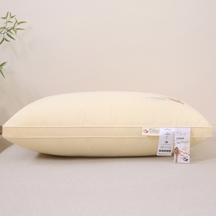 91家纺网 家纺一手货源 找家纺 赛格时代  2025A类全棉大豆枕-立体舒适枕（大豆黄）