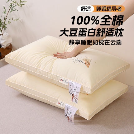 赛格时代  2025A类全棉大豆枕-立体舒适枕（大豆黄）