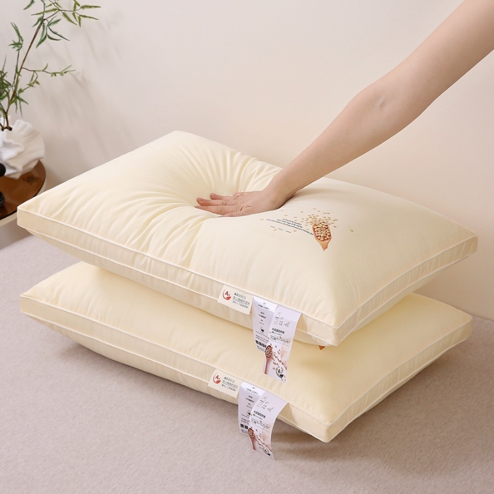 91家纺网 家纺一手货源 找家纺 赛格时代  2025A类全棉大豆枕-立体舒适枕（大豆黄）