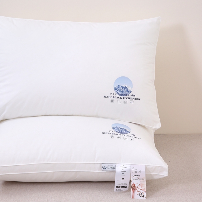 91家纺网 家纺一手货源 找家纺 赛格时代  2025A类全棉大豆枕-立体舒适枕（山峰白）