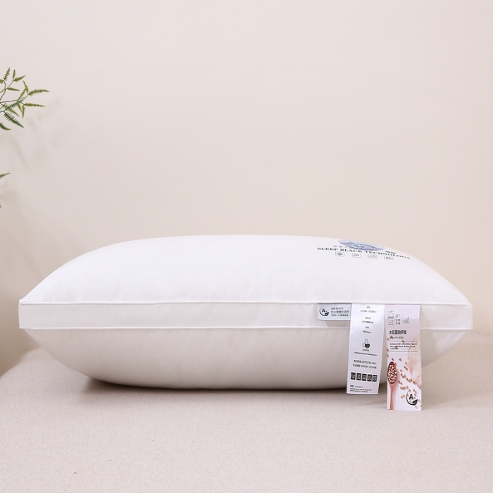 91家纺网 家纺一手货源 找家纺 赛格时代  2025A类全棉大豆枕-立体舒适枕（山峰白）