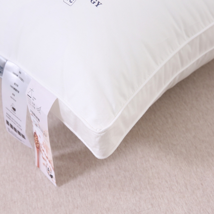 91家纺网 家纺一手货源 找家纺 赛格时代  2025A类全棉大豆枕-立体舒适枕（山峰白）