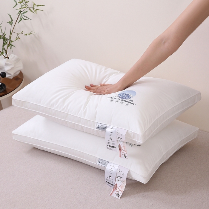 91家纺网 家纺一手货源 找家纺 赛格时代  2025A类全棉大豆枕-立体舒适枕（山峰白）