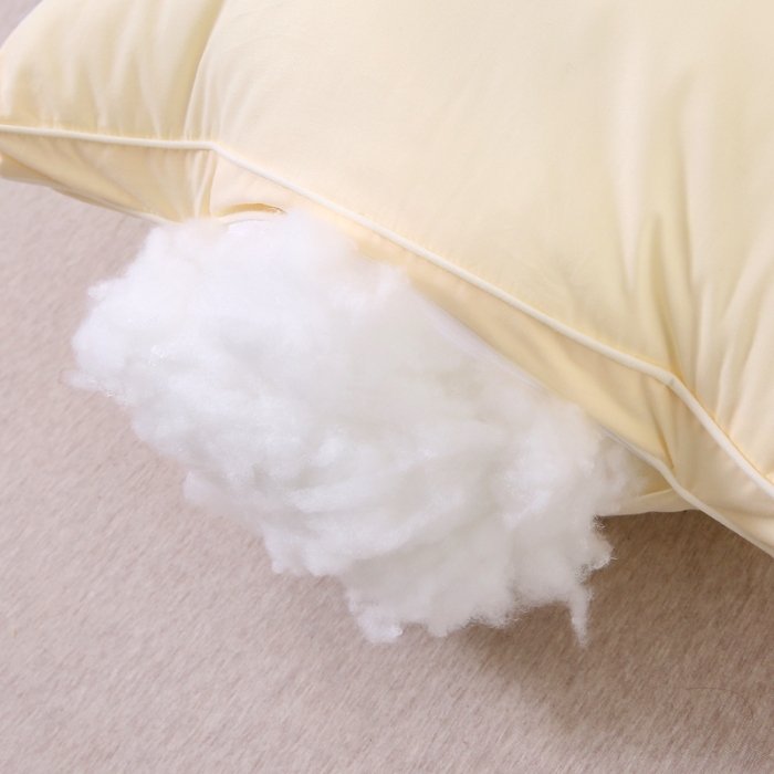 91家纺网 家纺一手货源 找家纺 赛格时代  2025A类全棉大豆枕-立体舒适枕（山峰黄）