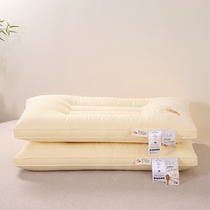 91家纺网 家纺一手货源 找家纺 赛格时代  2025A类全棉大豆枕-定型护颈枕（大豆黄）