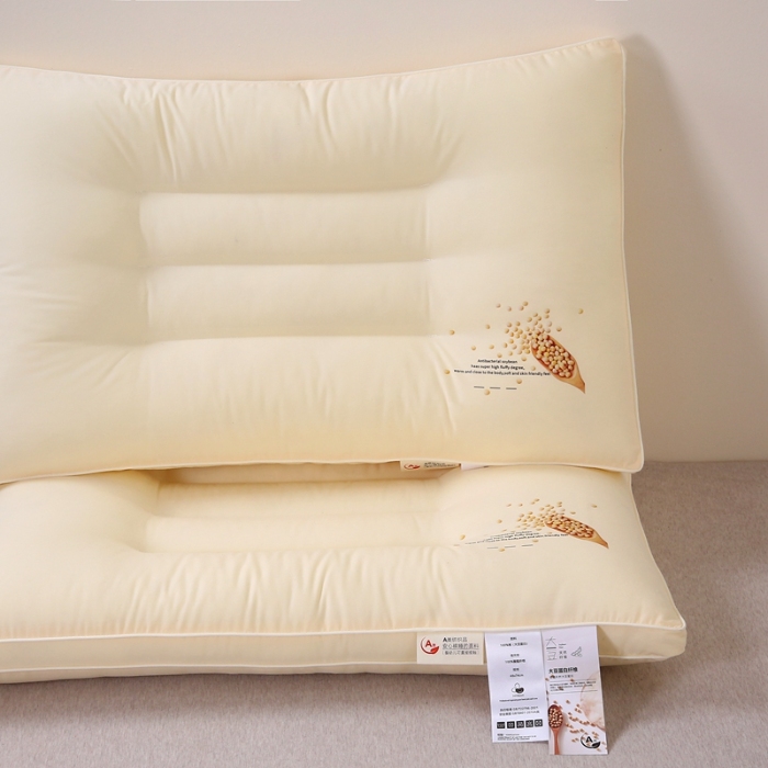 91家纺网 家纺一手货源 找家纺 赛格时代  2025A类全棉大豆枕-定型护颈枕（大豆黄）