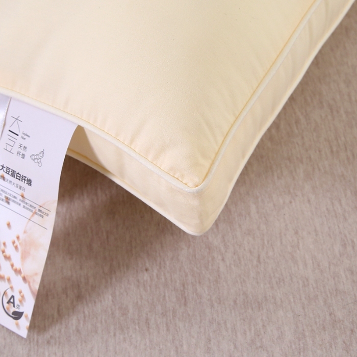 91家纺网 家纺一手货源 找家纺 赛格时代  2025A类全棉大豆枕-定型护颈枕（大豆黄）