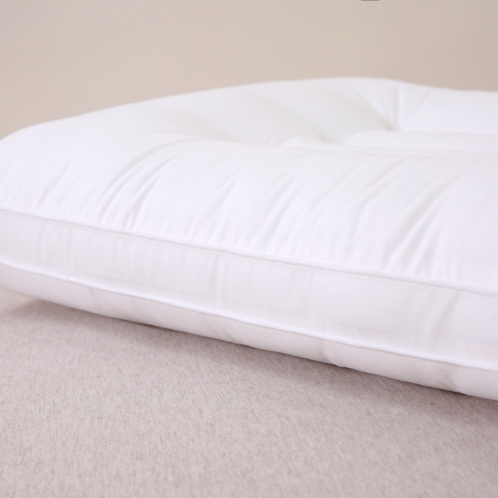 91家纺网 家纺一手货源 找家纺 赛格时代  2025A类全棉大豆枕-定型护颈枕（山峰白）