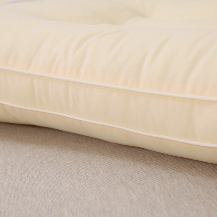 91家纺网 家纺一手货源 找家纺 赛格时代  2025A类全棉大豆枕-定型护颈枕（山峰黄）