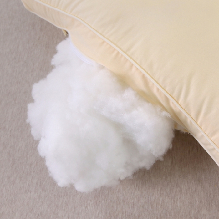 91家纺网 家纺一手货源 找家纺 赛格时代  2025A类全棉大豆枕-定型护颈枕（山峰黄）