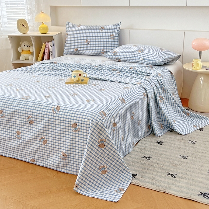 91家纺网 家纺一手货源 找家纺 （总）2025爆款夏季凉被单缎条老粗布三件套床上用品