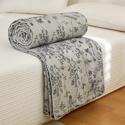 91家纺网 家纺一手货源 找家纺 （总）2025春夏 总雅高 赛瑞娜全棉有氧双层纱复古夏被纯棉夏凉被空调被子大豆被被芯大豆被子 