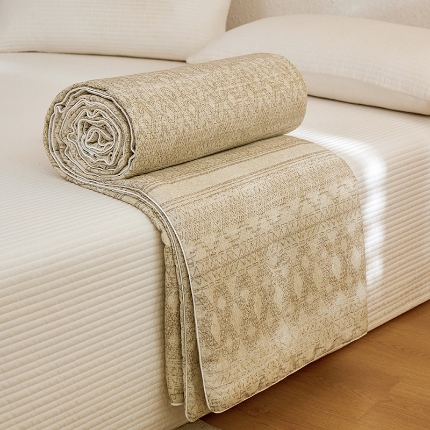 91家纺网 家纺一手货源 找家纺 （总）2025春夏 总雅高 赛瑞娜全棉有氧双层纱复古夏被纯棉夏凉被空调被子大豆被被芯大豆被子 