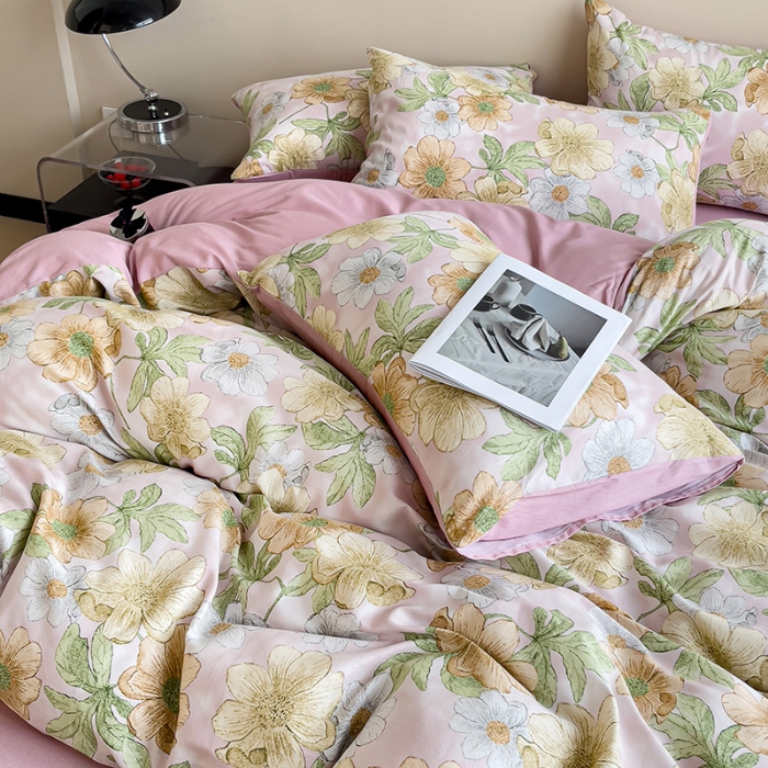 91家纺网 家纺一手货源 找家纺 2025直播优选13070喷气高品质全棉印花四件套 