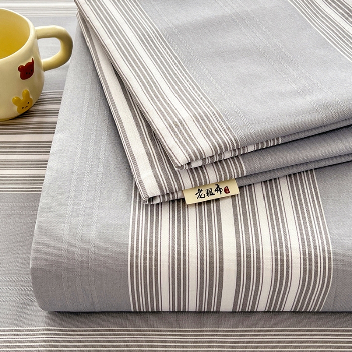 91家纺网 家纺一手货源 找家纺 （总）2025爆款夏季凉被单缎条老粗布三件套床上用品