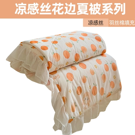 91家纺网 家纺一手货源 找家纺 （总）2025新款直播爆款凉感丝花边夏被