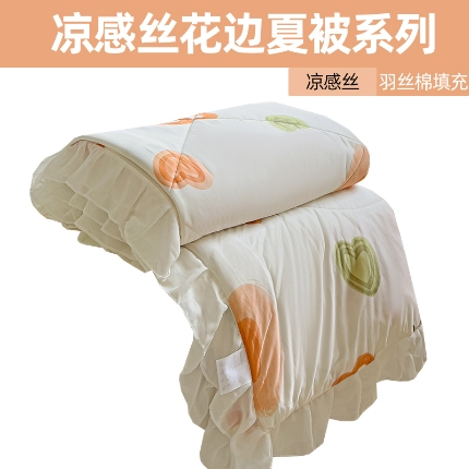 91家纺网 家纺一手货源 找家纺 （总）2025新款直播爆款凉感丝花边夏被