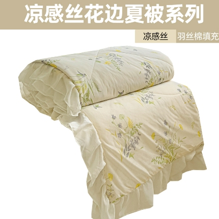 91家纺网 家纺一手货源 找家纺 （总）2025新款直播爆款凉感丝花边夏被