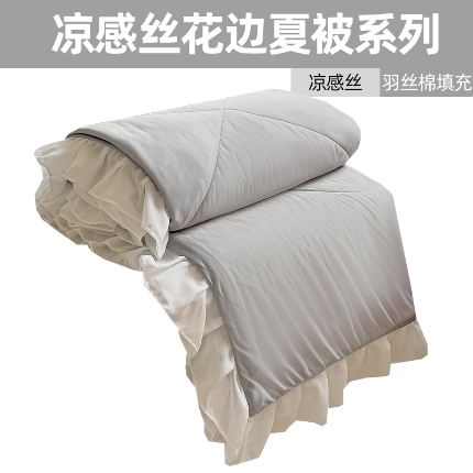 91家纺网 家纺一手货源 找家纺 （总）2025新款直播爆款凉感丝花边夏被