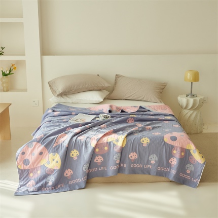 91家纺网 家纺一手货源 找家纺 （总） 2025新款A类全棉加厚八层纱毛巾被