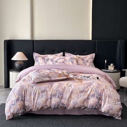 91家纺网 家纺一手货源 找家纺 总-金梦拉 2025新款100%棉代尔天丝莱赛尔四件套