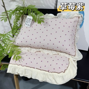 91家纺网 家纺一手货源 找家纺 （总）纯棉床盖被套255×230小香风法式全棉床裙花边夹棉床盖+枕套×2