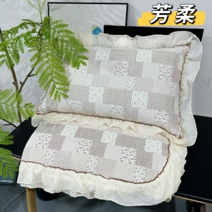 91家纺网 家纺一手货源 找家纺 （总）纯棉床盖被套255×230小香风法式全棉床裙花边夹棉床盖+枕套×2