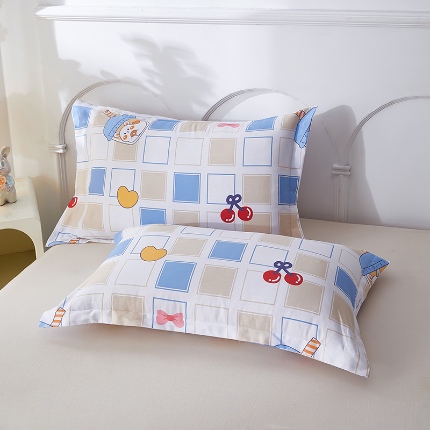 91家纺网 家纺一手货源 找家纺 （总）三盛源 2025新款枕套全棉48x74cm信封一对学生宿舍纯棉枕头套枕皮单人枕芯通用