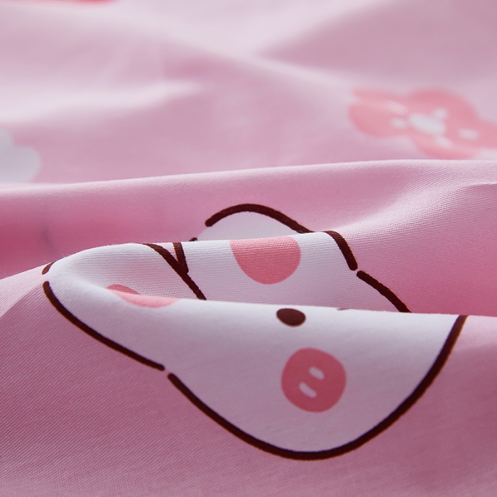 91家纺网 家纺一手货源 找家纺 三盛源 2025新款枕套全棉48x74cm信封一对学生宿舍纯棉枕头套枕皮单人枕芯通用 草莓兔