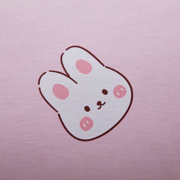 91家纺网 家纺一手货源 找家纺 三盛源 2025新款枕套全棉48x74cm信封一对学生宿舍纯棉枕头套枕皮单人枕芯通用 草莓兔