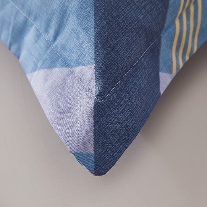 91家纺网 家纺一手货源 找家纺 三盛源 2025新款枕套全棉48x74cm信封一对学生宿舍纯棉枕头套枕皮单人枕芯通用 几何空间