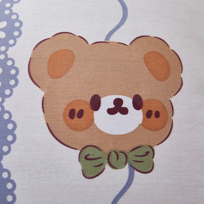 91家纺网 家纺一手货源 找家纺 三盛源 2025新款枕套全棉48x74cm信封一对学生宿舍纯棉枕头套枕皮单人枕芯通用 奶油小熊