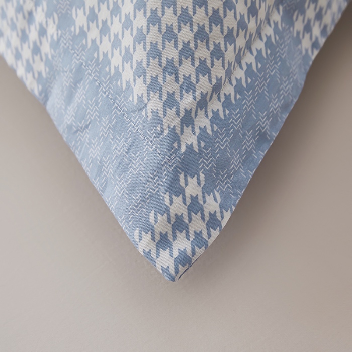 91家纺网 家纺一手货源 找家纺 三盛源 2025新款枕套全棉48x74cm信封一对学生宿舍纯棉枕头套枕皮单人枕芯通用 千鸟系