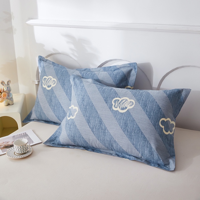 91家纺网 家纺一手货源 找家纺 三盛源 2025新款枕套全棉48x74cm信封一对学生宿舍纯棉枕头套枕皮单人枕芯通用 时空之门