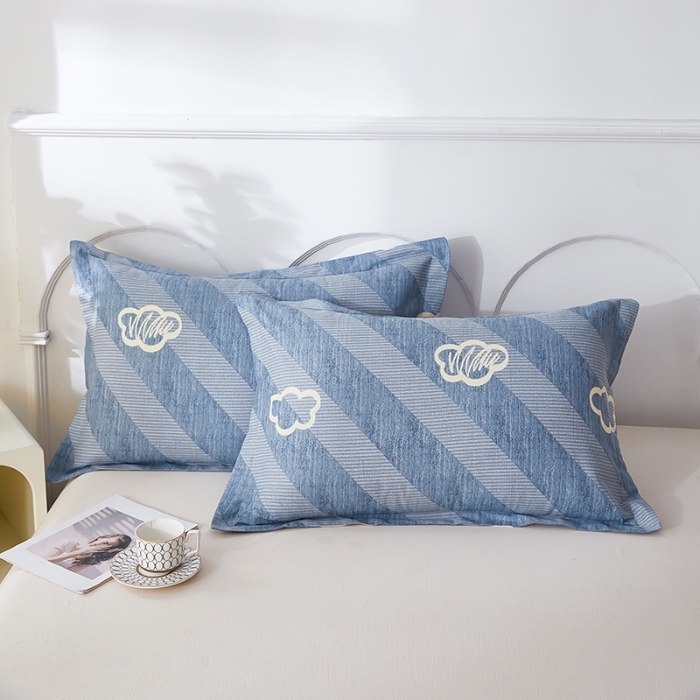 91家纺网 家纺一手货源 找家纺 三盛源 2025新款枕套全棉48x74cm信封一对学生宿舍纯棉枕头套枕皮单人枕芯通用 时空之门