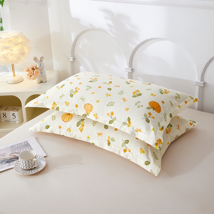 91家纺网 家纺一手货源 找家纺 三盛源 2025新款枕套全棉48x74cm信封一对学生宿舍纯棉枕头套枕皮单人枕芯通用 田园生活