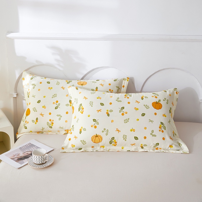 91家纺网 家纺一手货源 找家纺 三盛源 2025新款枕套全棉48x74cm信封一对学生宿舍纯棉枕头套枕皮单人枕芯通用 田园生活