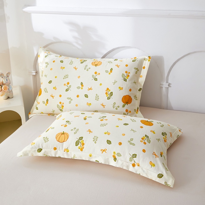 91家纺网 家纺一手货源 找家纺 三盛源 2025新款枕套全棉48x74cm信封一对学生宿舍纯棉枕头套枕皮单人枕芯通用 田园生活