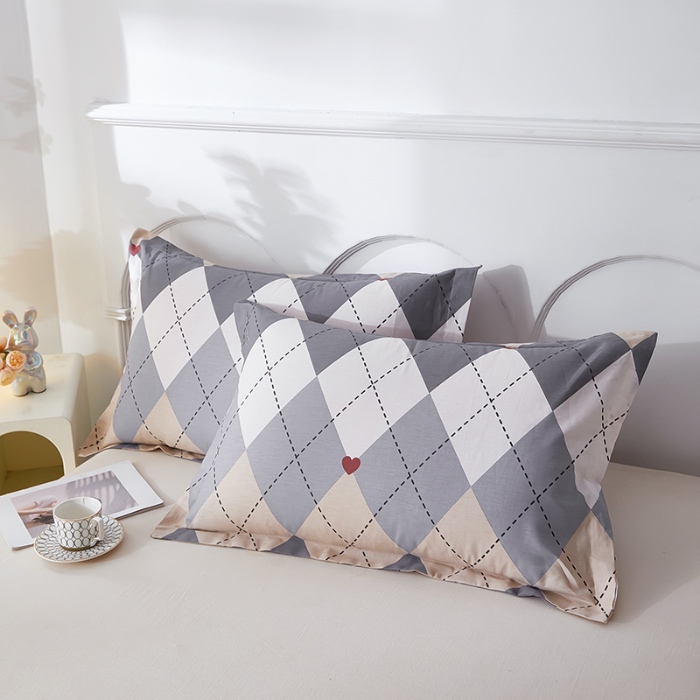 91家纺网 家纺一手货源 找家纺 三盛源 2025新款枕套全棉48x74cm信封一对学生宿舍纯棉枕头套枕皮单人枕芯通用 文景