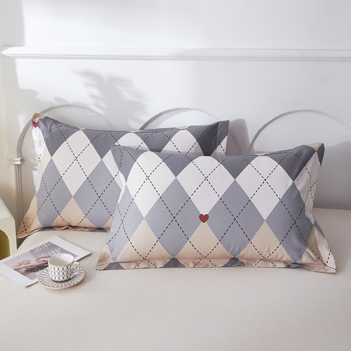 91家纺网 家纺一手货源 找家纺 三盛源 2025新款枕套全棉48x74cm信封一对学生宿舍纯棉枕头套枕皮单人枕芯通用 文景