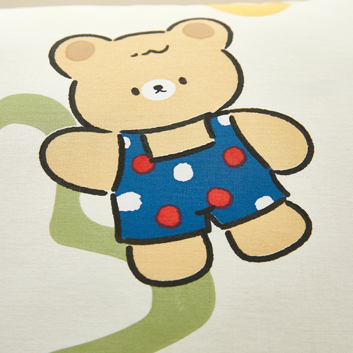 91家纺网 家纺一手货源 找家纺 三盛源 2025新款枕套全棉48x74cm信封一对学生宿舍纯棉枕头套枕皮单人枕芯通用 星星熊