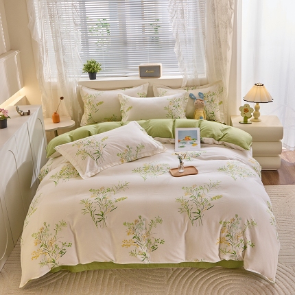 91家纺网 家纺一手货源 找家纺 （总）牧笛缘家纺 2025新款全棉12868四件套