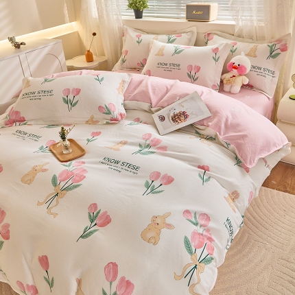 91家纺网 家纺一手货源 找家纺 （总）牧笛缘家纺 2025新款全棉12868单被套