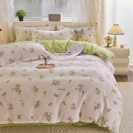 91家纺网 家纺一手货源 找家纺 （总）牧笛缘家纺 2025新款全棉12868单被套