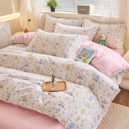 91家纺网 家纺一手货源 找家纺 （总）牧笛缘家纺 2025新款全棉12868单被套