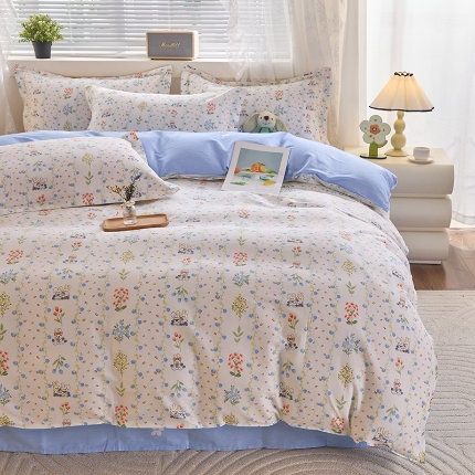 91家纺网 家纺一手货源 找家纺 （总）牧笛缘家纺 2025新款全棉12868单被套