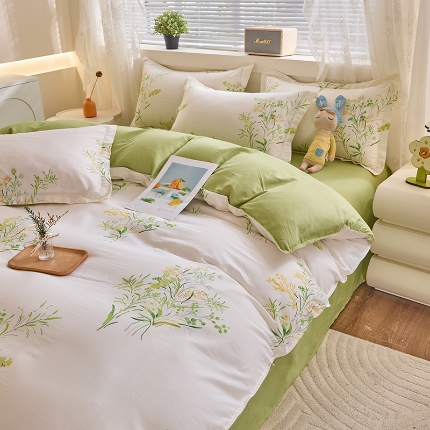 91家纺网 家纺一手货源 找家纺 （总）牧笛缘家纺 2025新款全棉12868单被套